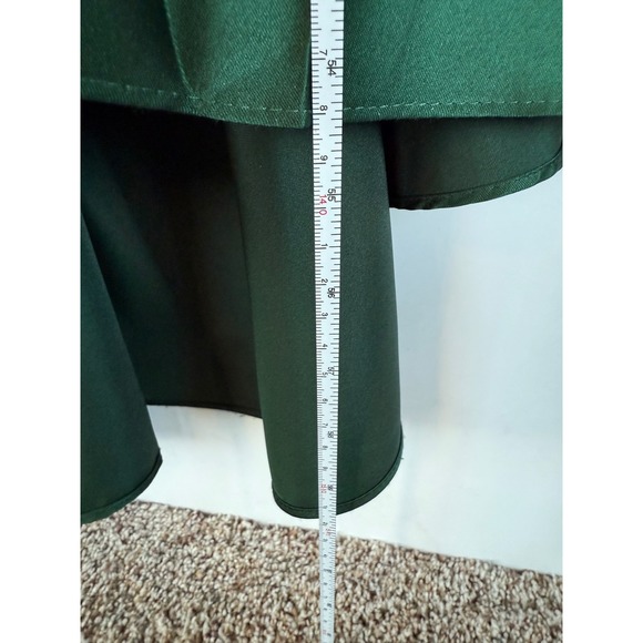 Betsy & Adam Emerald Green Satin High Low Formal Gown Prom Dress Pockets Size 4 - Picture 14 of 15